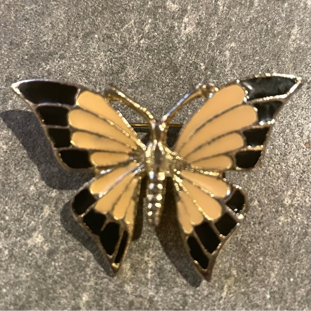 Vintage Textured Butterfly Pendant